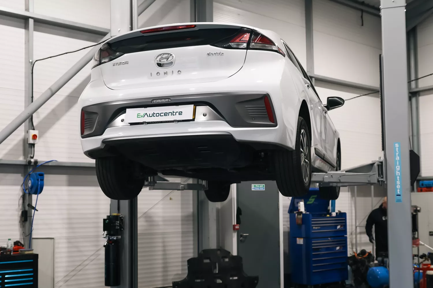Ioniq electric on service ramp